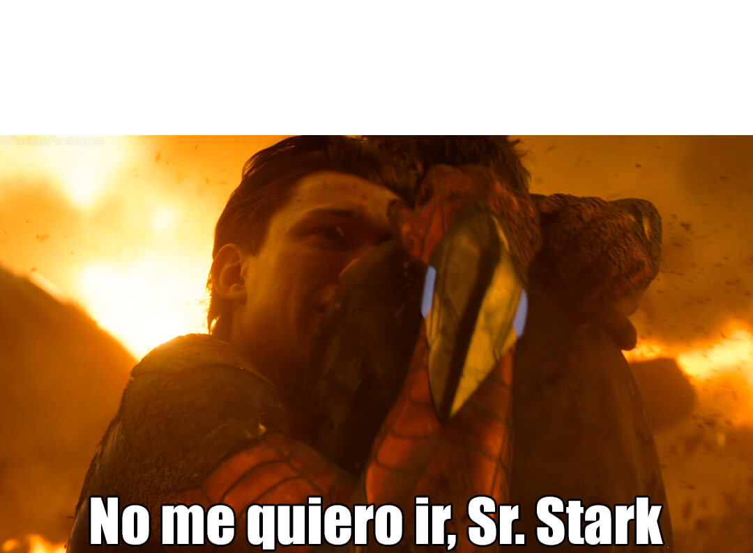 ▷ No me quiero ir, Sr. Stark - Plantillas de Memes